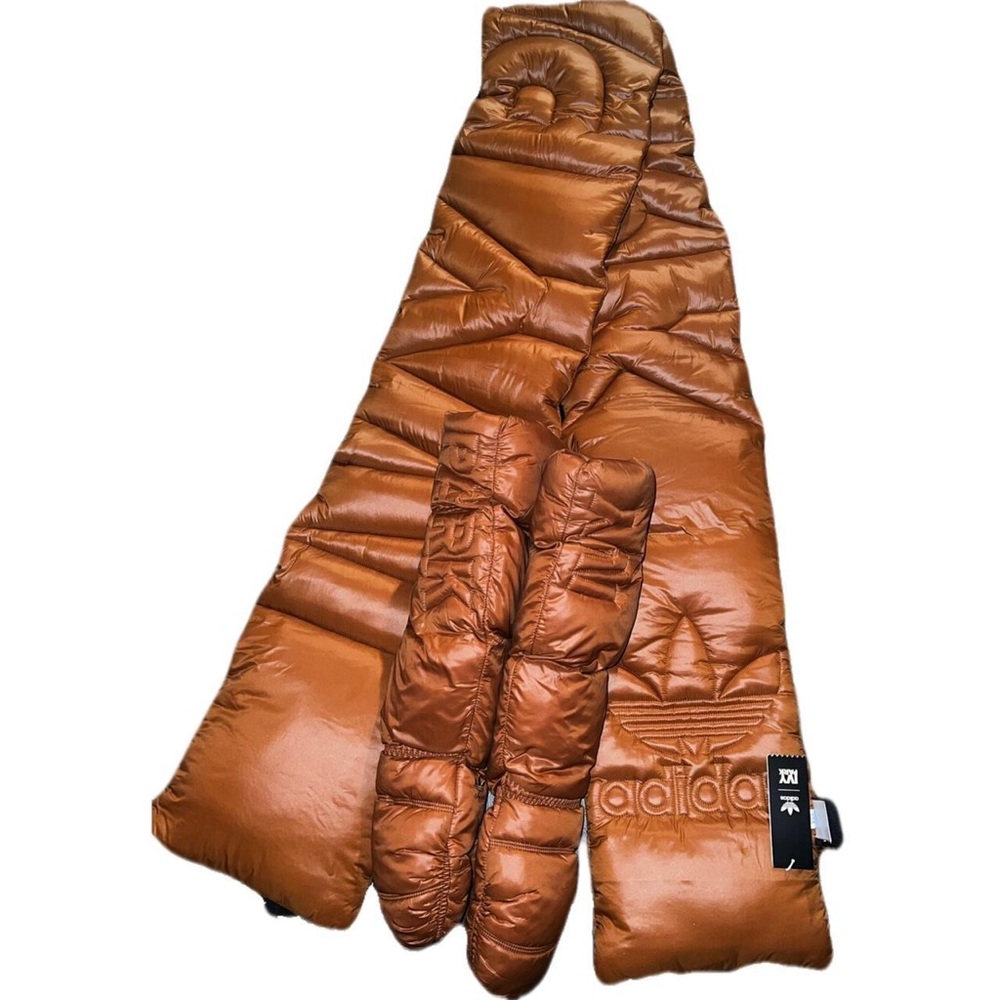 *NWT Rare adidas Ivy Park Padded Ski Scarf and Gloves in Wild Brown - Picture 3 of 15